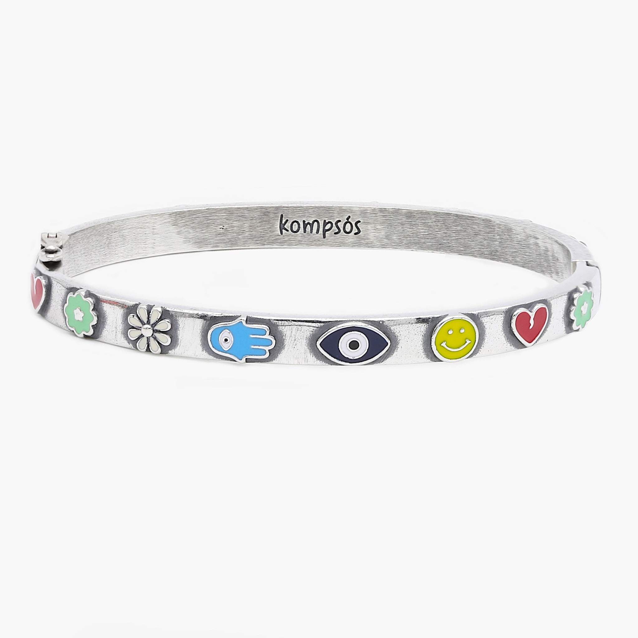 Holidays Signature Sterling Silver Lockup Bangle-Bracelet-Kompsós