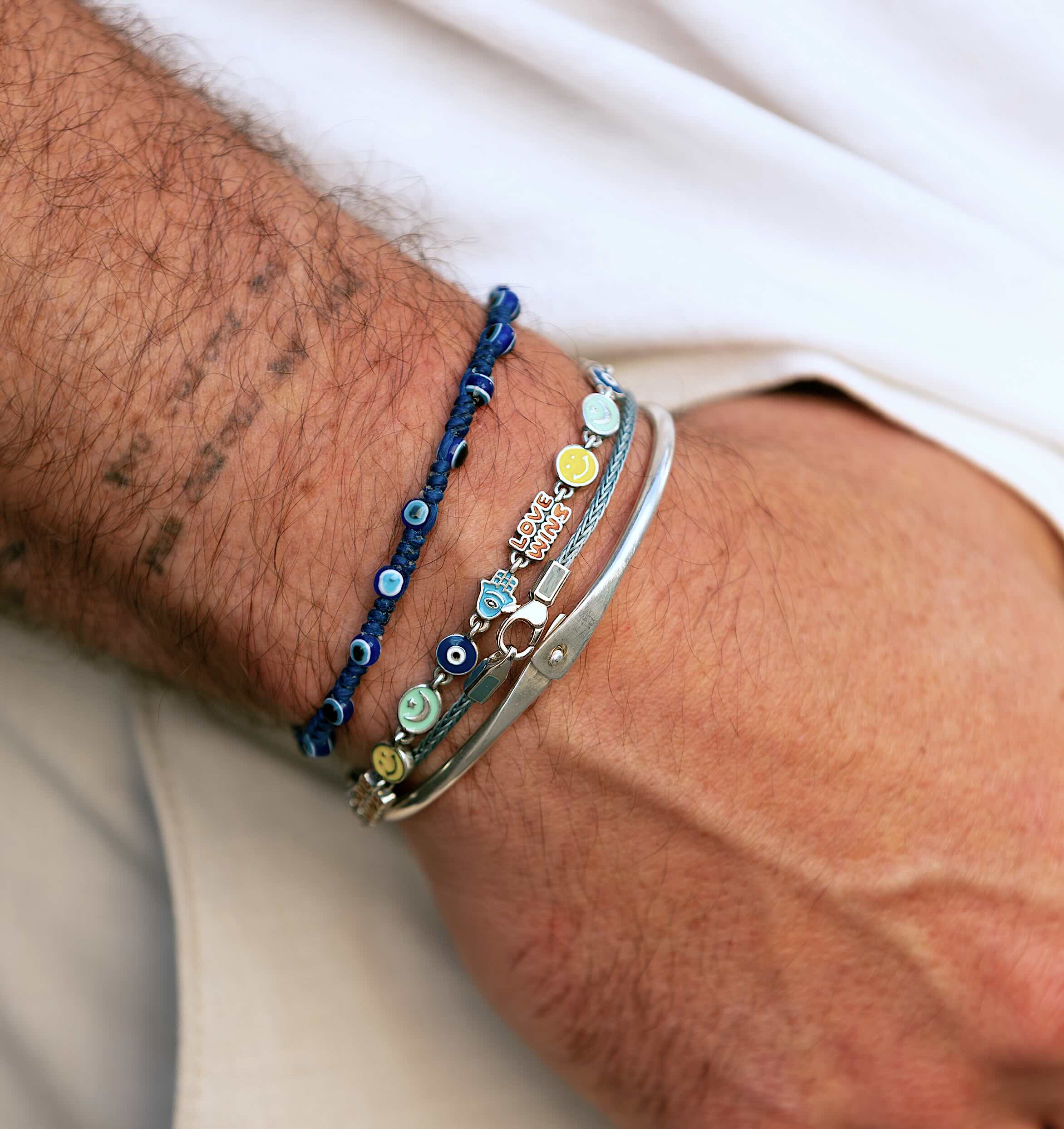 Holidays Sterling Silver Bracelet With Multi Enamelled Charms-Bracelet-Kompsós