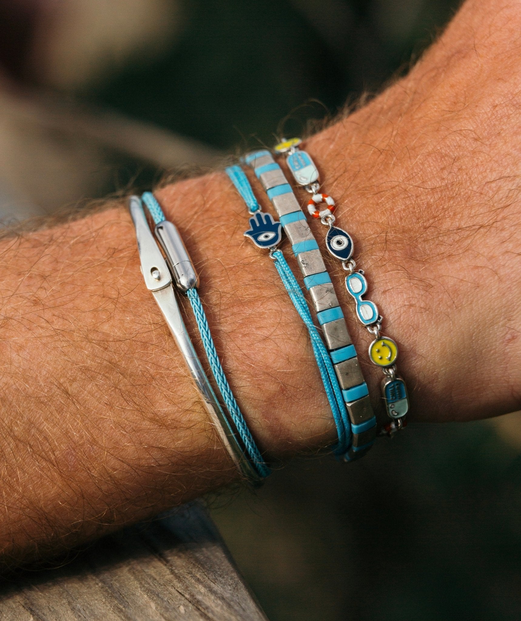 Holidays Sterling Silver Bracelet With Multi Enamelled Charms-Bracelet-Kompsós