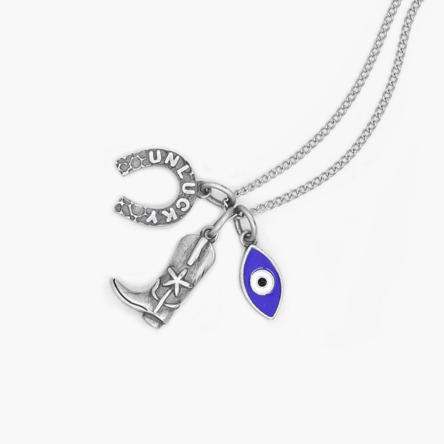 Hopeless Cowboy Sterling Silver Necklace-Necklace-Kompsós
