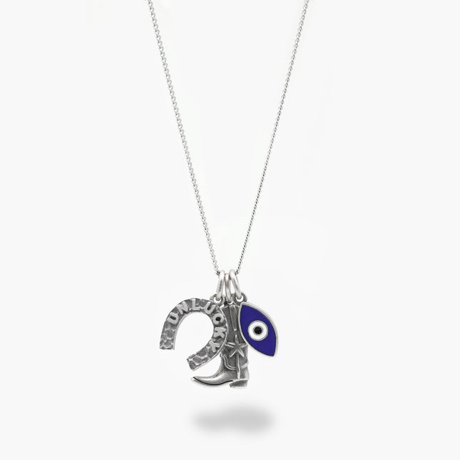 Hopeless Cowboy Sterling Silver Necklace-Necklace-Kompsós
