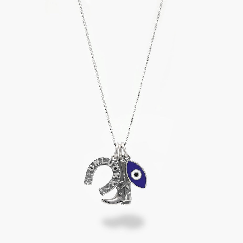 Hopeless Cowboy Sterling Silver Necklace-Necklace-Kompsós