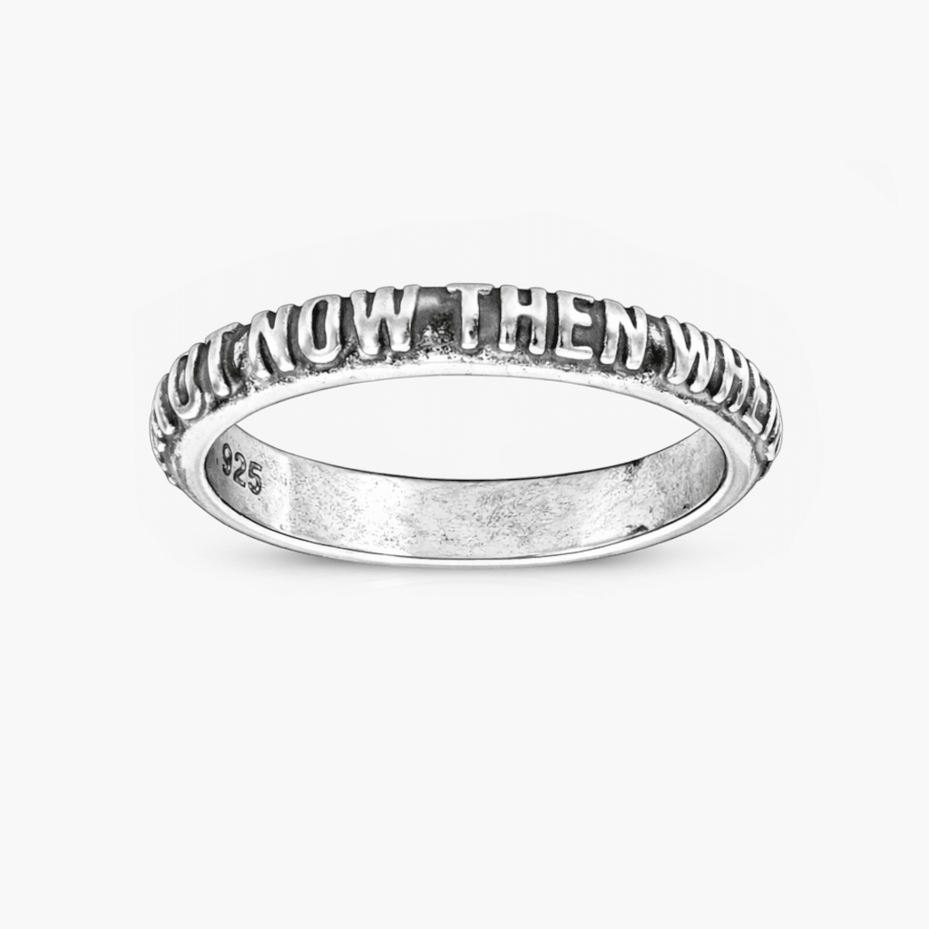 If Not Now Then When Sterling Silver Ring Band-Ring-Kompsós