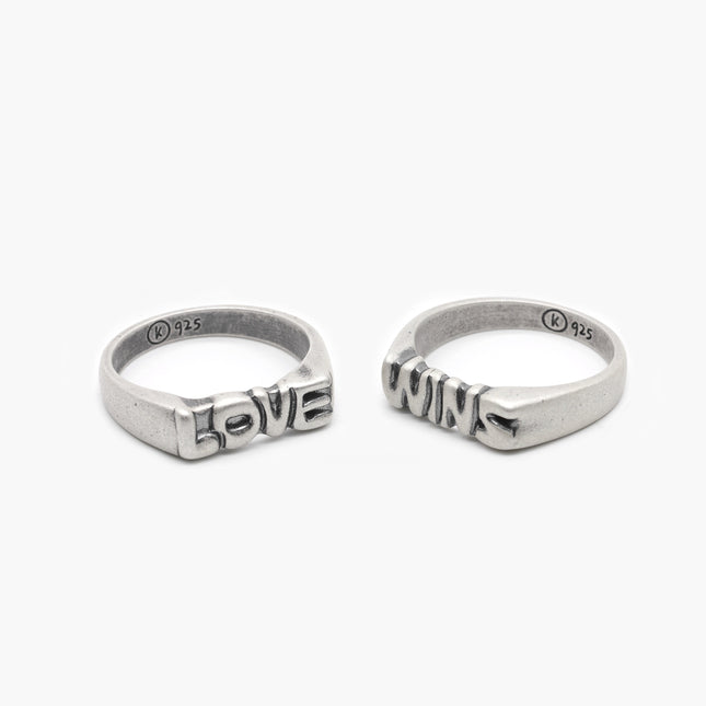 Love Wins Double Sterling Silver Ring-Ring-Kompsós