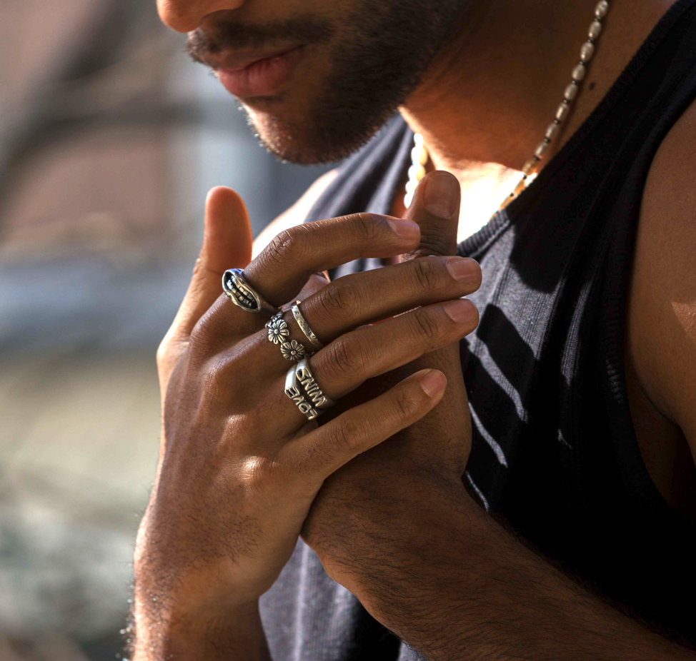 Love Wins Double Sterling Silver Ring-Ring-Kompsós