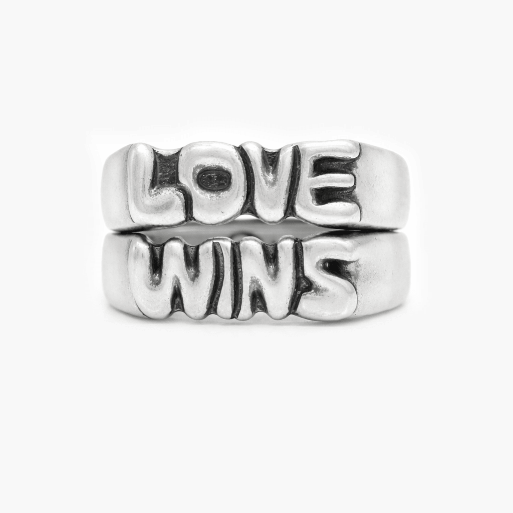 Love Wins Double Sterling Silver Ring-Ring-Kompsós