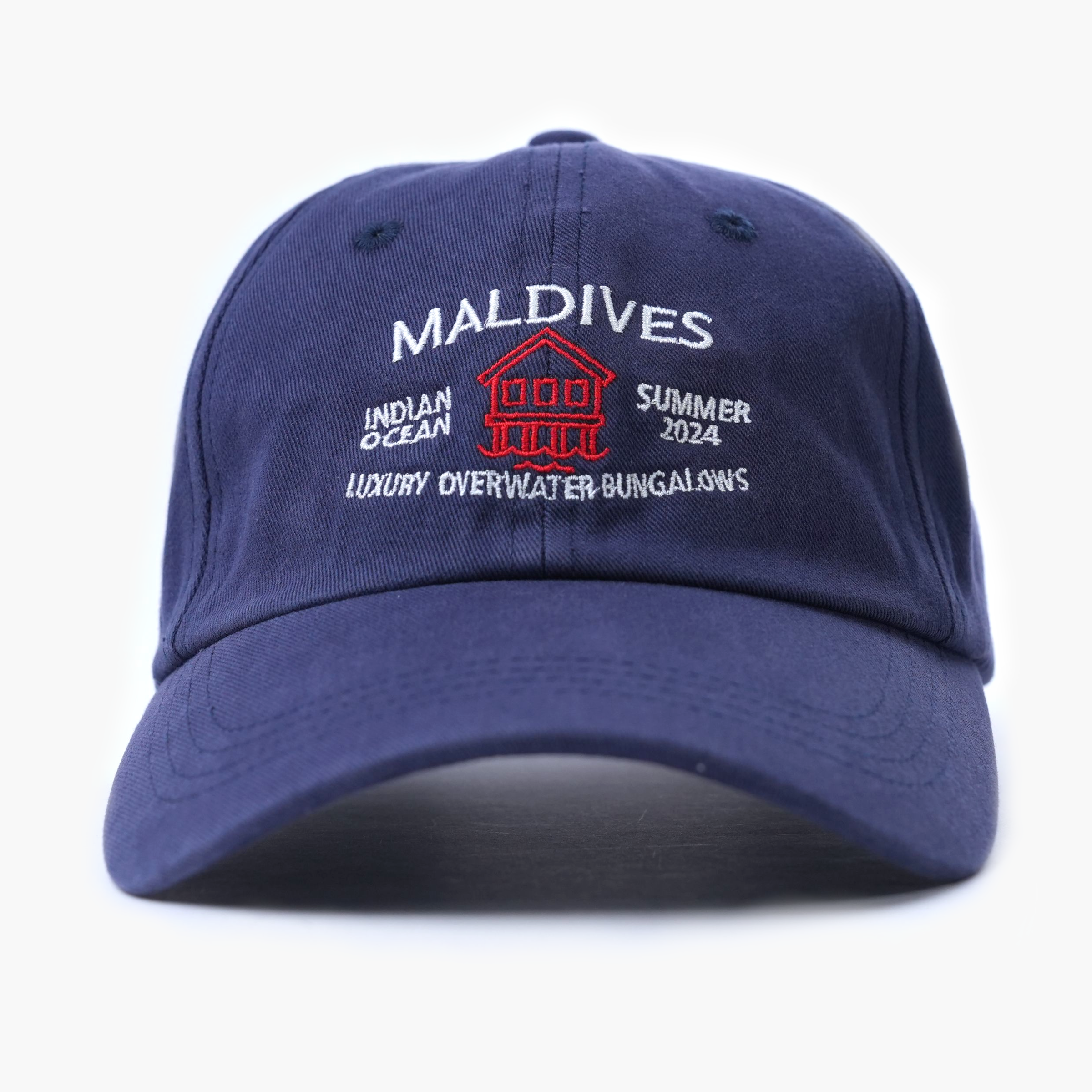 Maldives Souvenir Daddy Cap (Navy Blue)-Cap-Kompsós