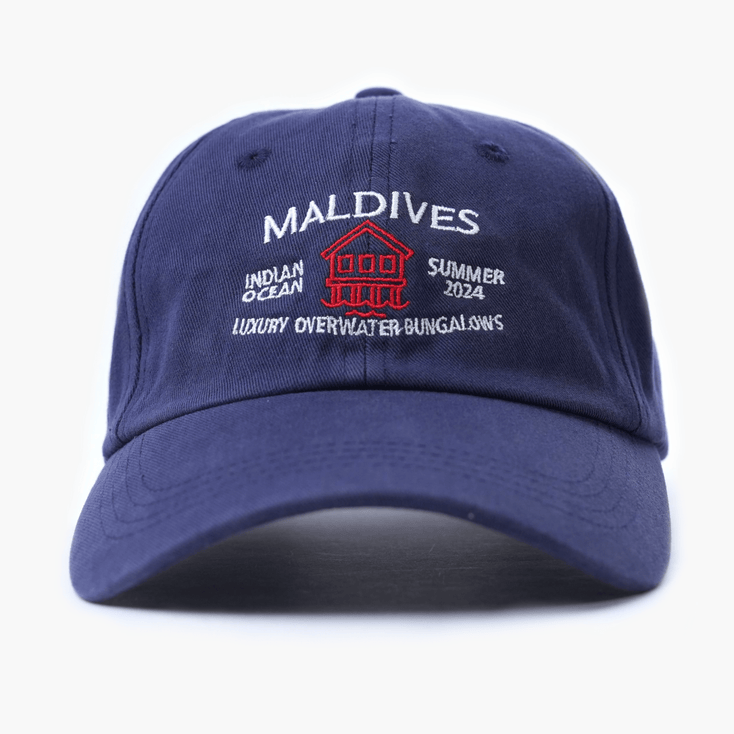 Maldives Souvenir Daddy Cap (Navy Blue)-Cap-Kompsós