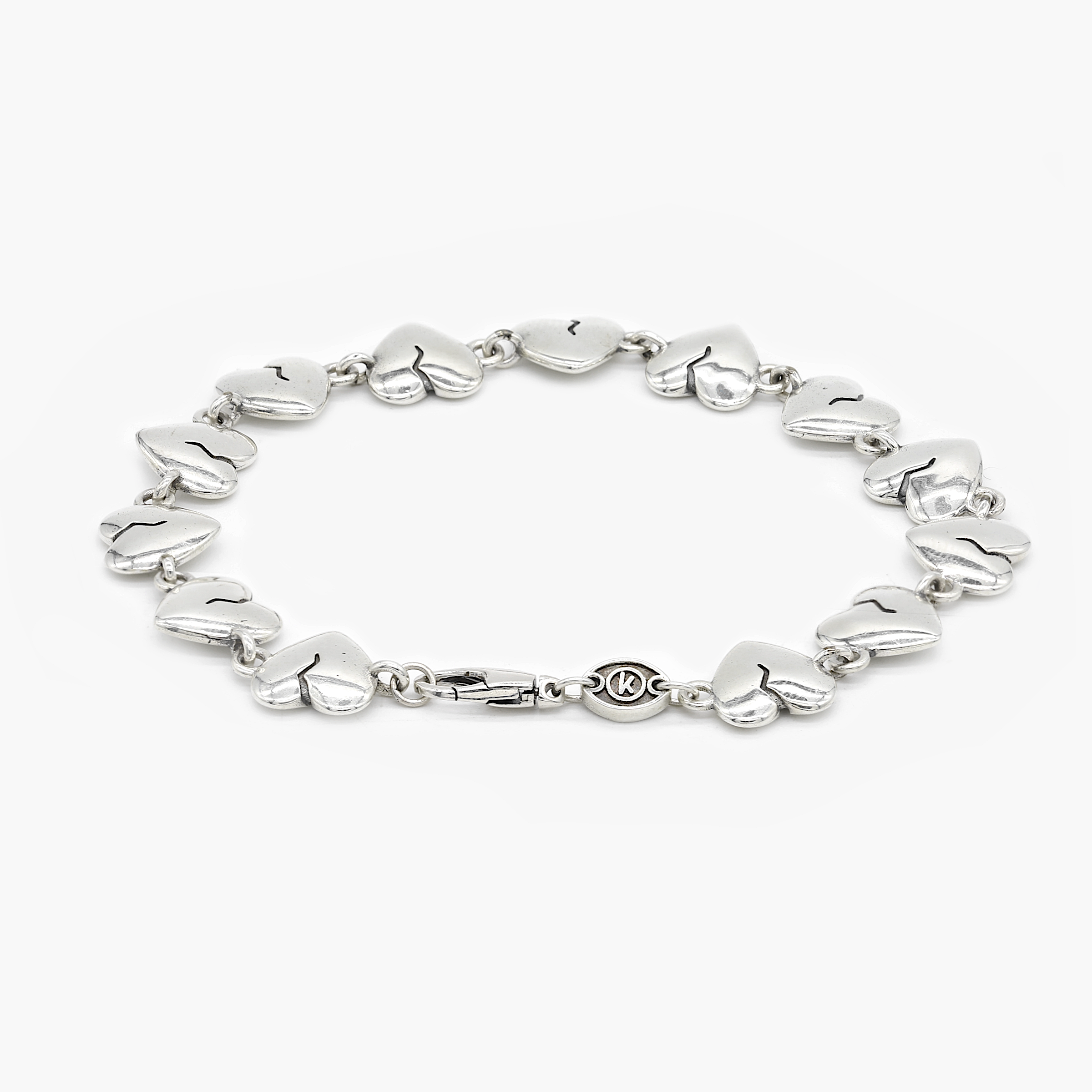 Maxi Heartbreak Sterling Silver Chain Bracelet-Kompsós