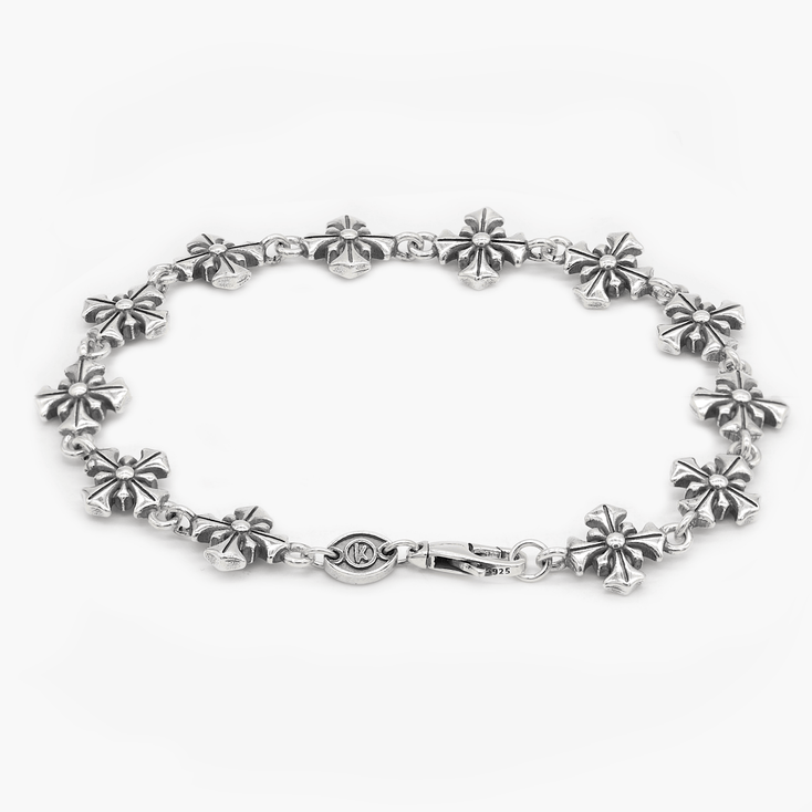 Maxi Patonce Cross Sterling Silver Chain Bracelet-Bracelet-Kompsós