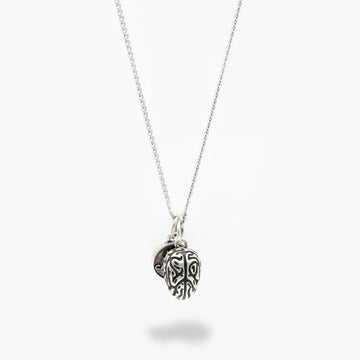 Mini Brain Silver Necklace-Necklace-Kompsós