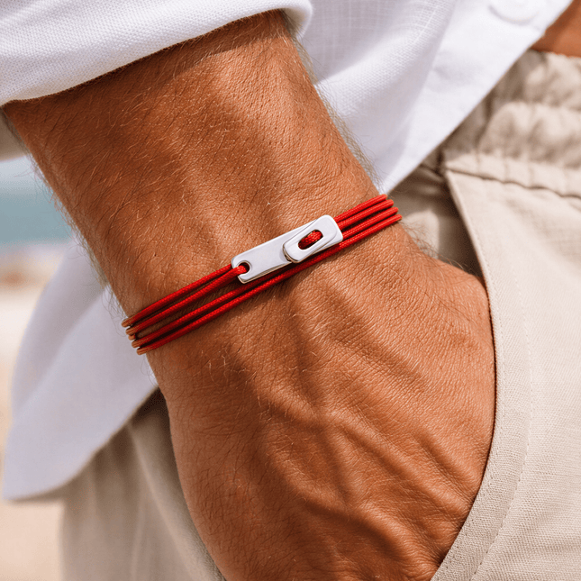 Multi Wraps String Bracelet With Silver Clasp (Nude)-Bracelet-Kompsós