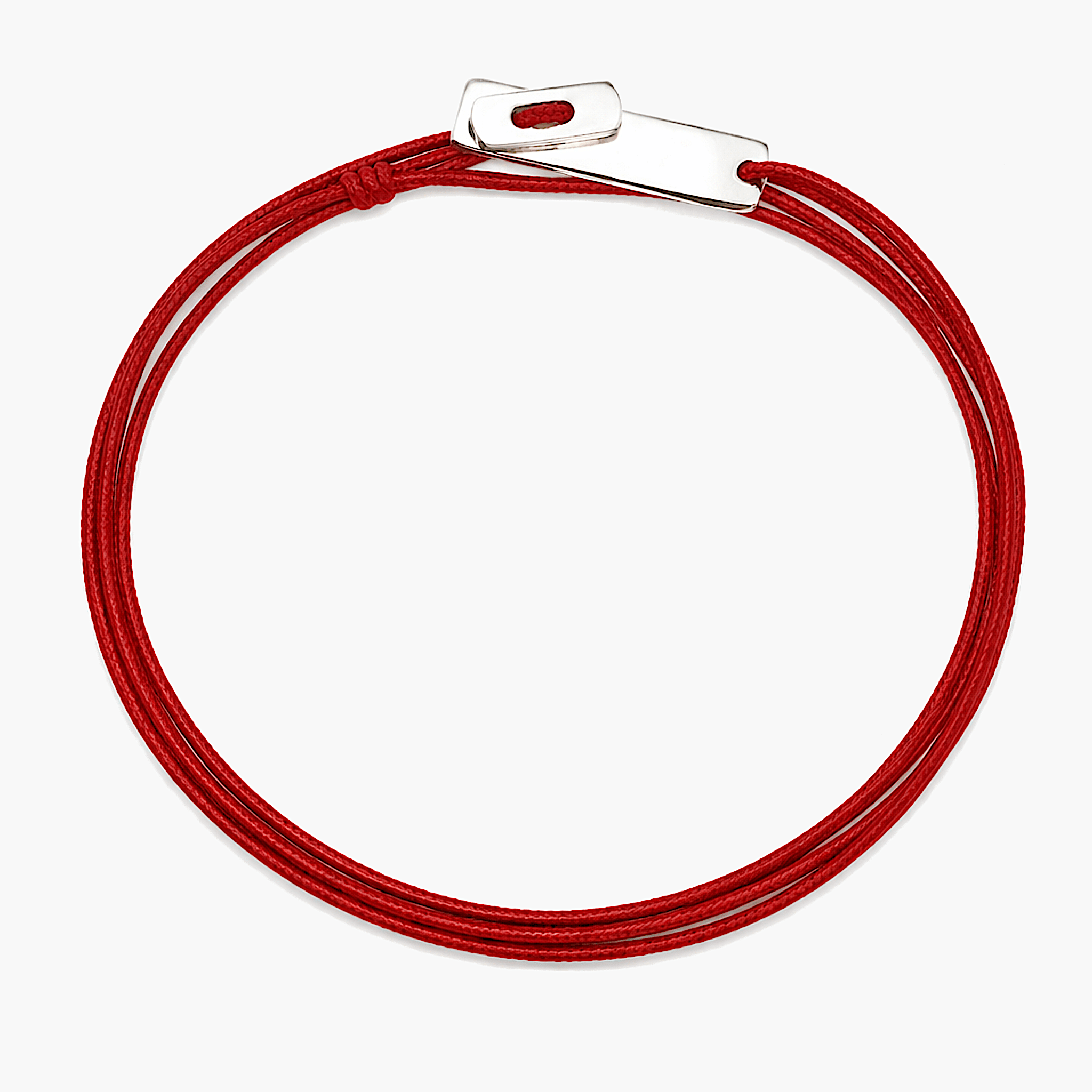 Multi Wraps String Bracelet With Silver Clasp (Red)-Bracelet-Kompsós