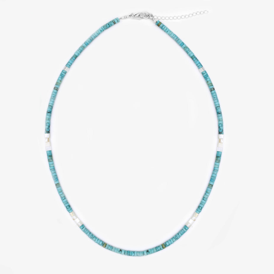 Necklace With Arizona Turquoise Beads-Necklace-Kompsós