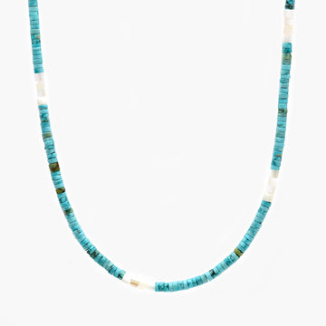 Necklace With Arizona Turquoise Beads-Necklace-Kompsós