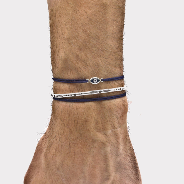 Nylon String Bracelet (Black)-Bracelet-Kompsós