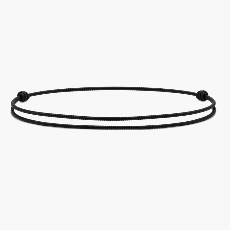 Nylon String Bracelet (Black)-Bracelet-Kompsós