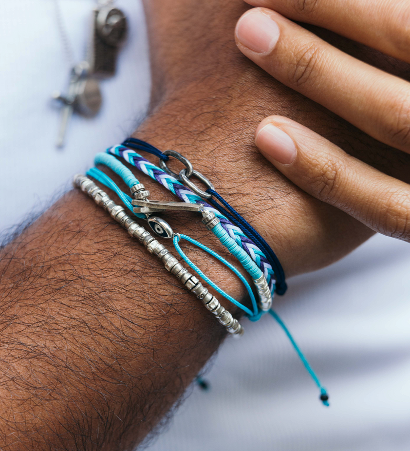 Nylon Thread With Silver Double Hoop 
