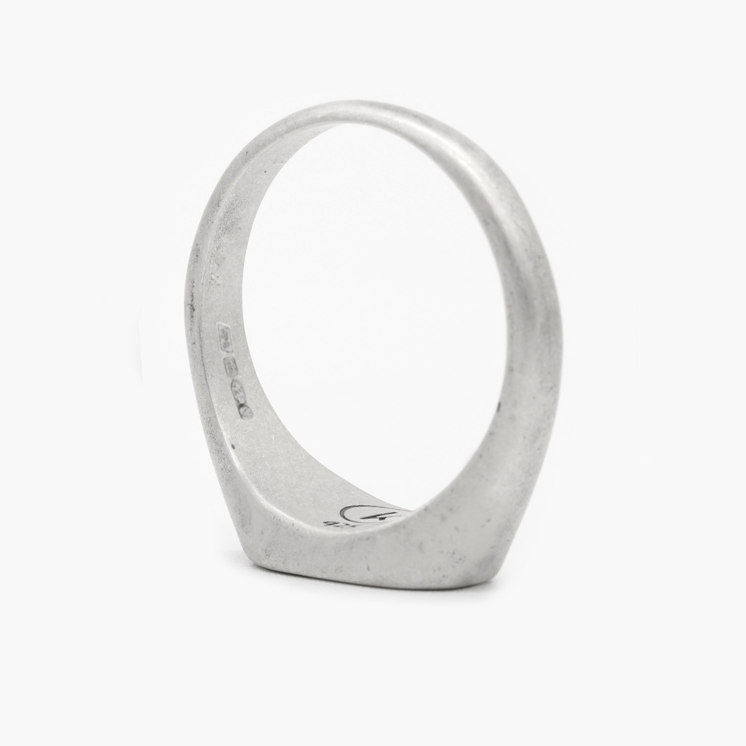 Octagon Signet Ring With Lapis Lazuli Stone-Ring-Kompsós