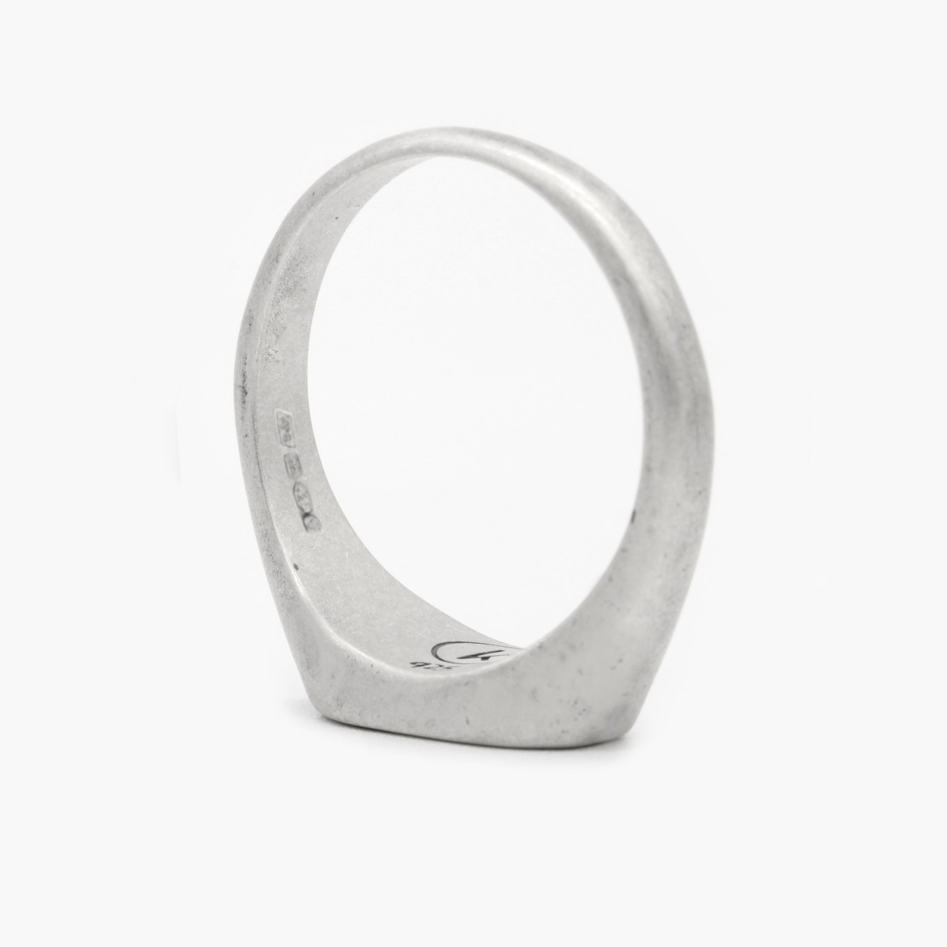 Octagon Signet Ring With Lapis Lazuli Stone-Ring-Kompsós