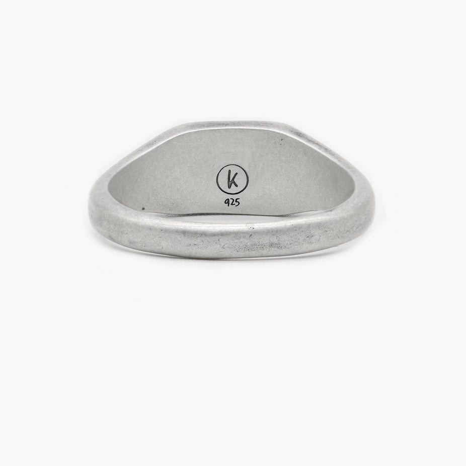 Octagon Signet Ring With Malachite Stone-Ring-Kompsós