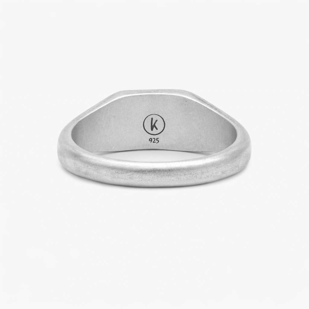 Octagon Signet Ring With Tiger Eye Stone-Ring-Kompsós