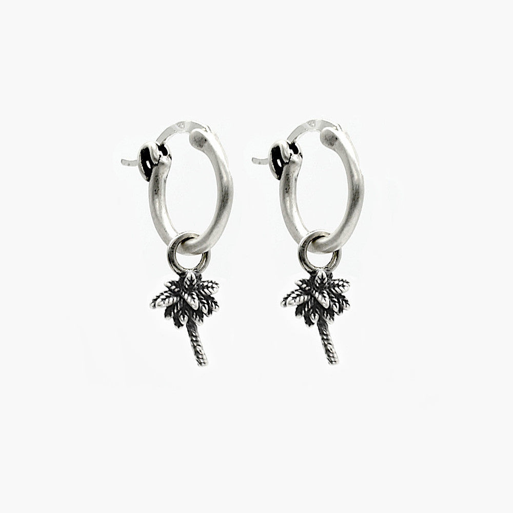 Palm Tree Sterling Silver Earring-Earring-Kompsós