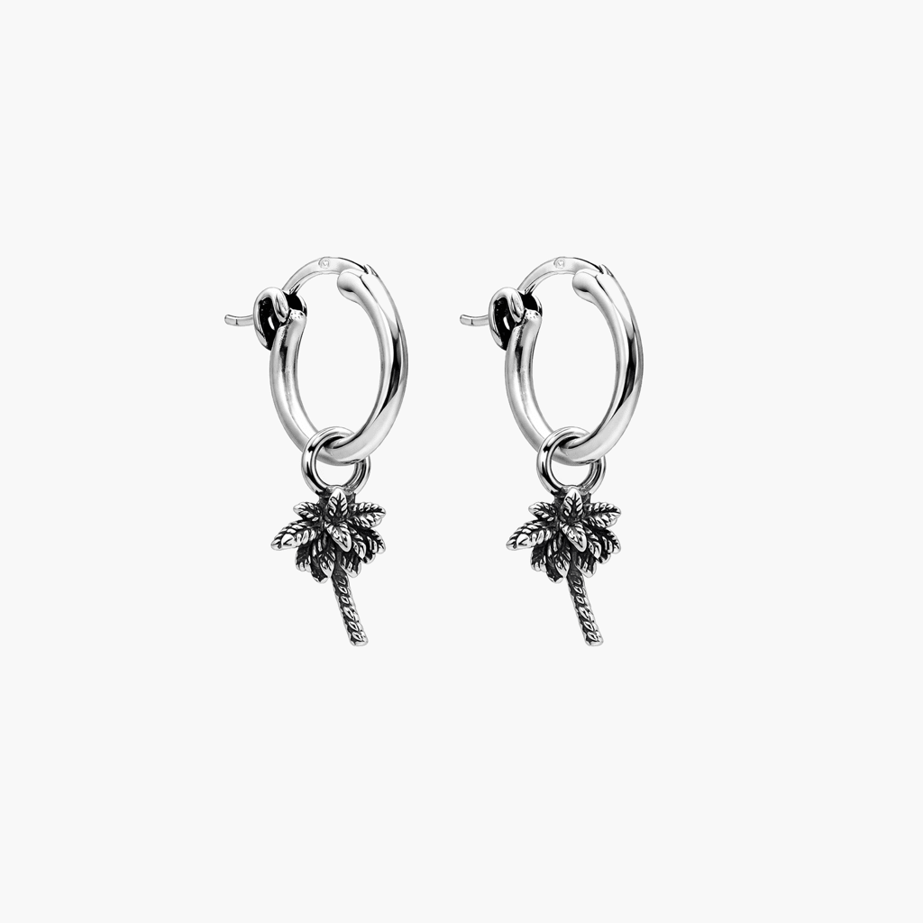 Palm Tree Sterling Silver Earring-Earring-Kompsós