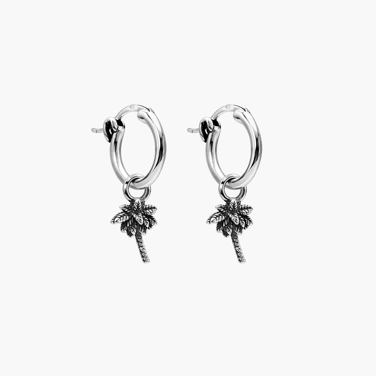 Palm Tree Sterling Silver Earring-Earring-Kompsós