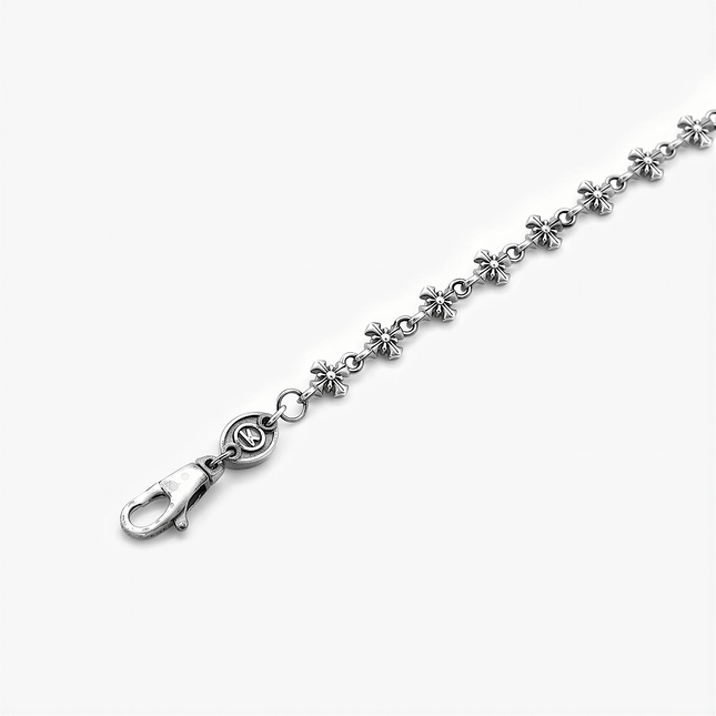 Patonce Cross Sterling Silver Chain Bracelet-Bracelet-Kompsós