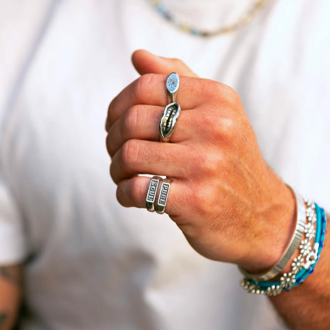 Pure Soul Double Sterling Silver Ring-Ring-Kompsós