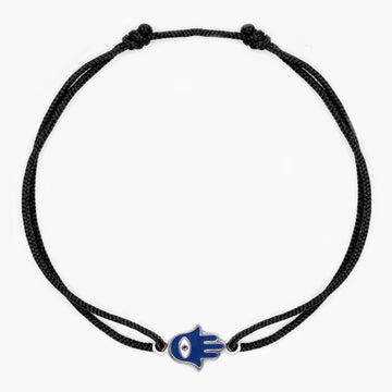 Rope Hamsa Bracelet (Black)-Jewelry-Kompsós