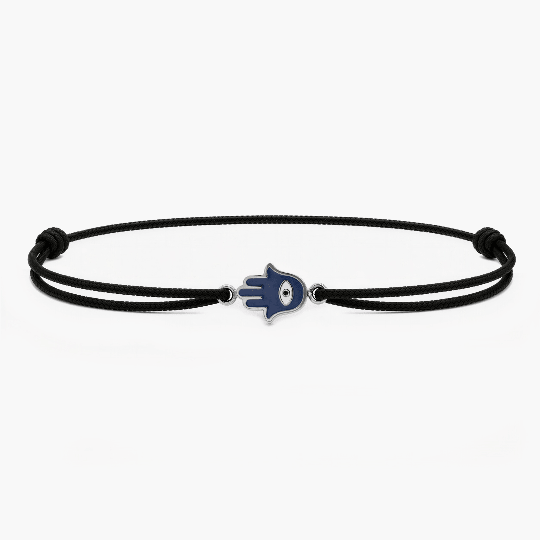 Rope Hamsa Bracelet (Black)-Bracelet-Kompsós