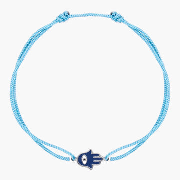 Rope Hamsa Bracelet (Light Blue)-Jewelry-Kompsós