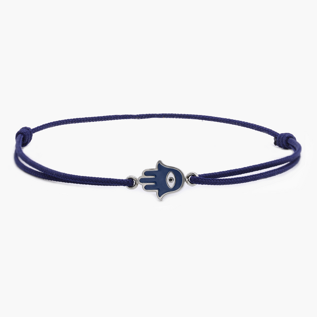 Rope Hamsa Bracelet (Navy Blue)-Jewelry-Kompsós