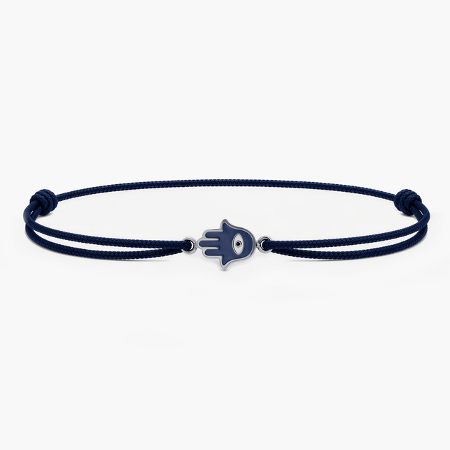 Rope Hamsa Bracelet (Navy Blue)-Bracelet-Kompsós