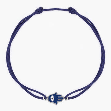 Rope Hamsa Bracelet (Navy Blue)-Jewelry-Kompsós