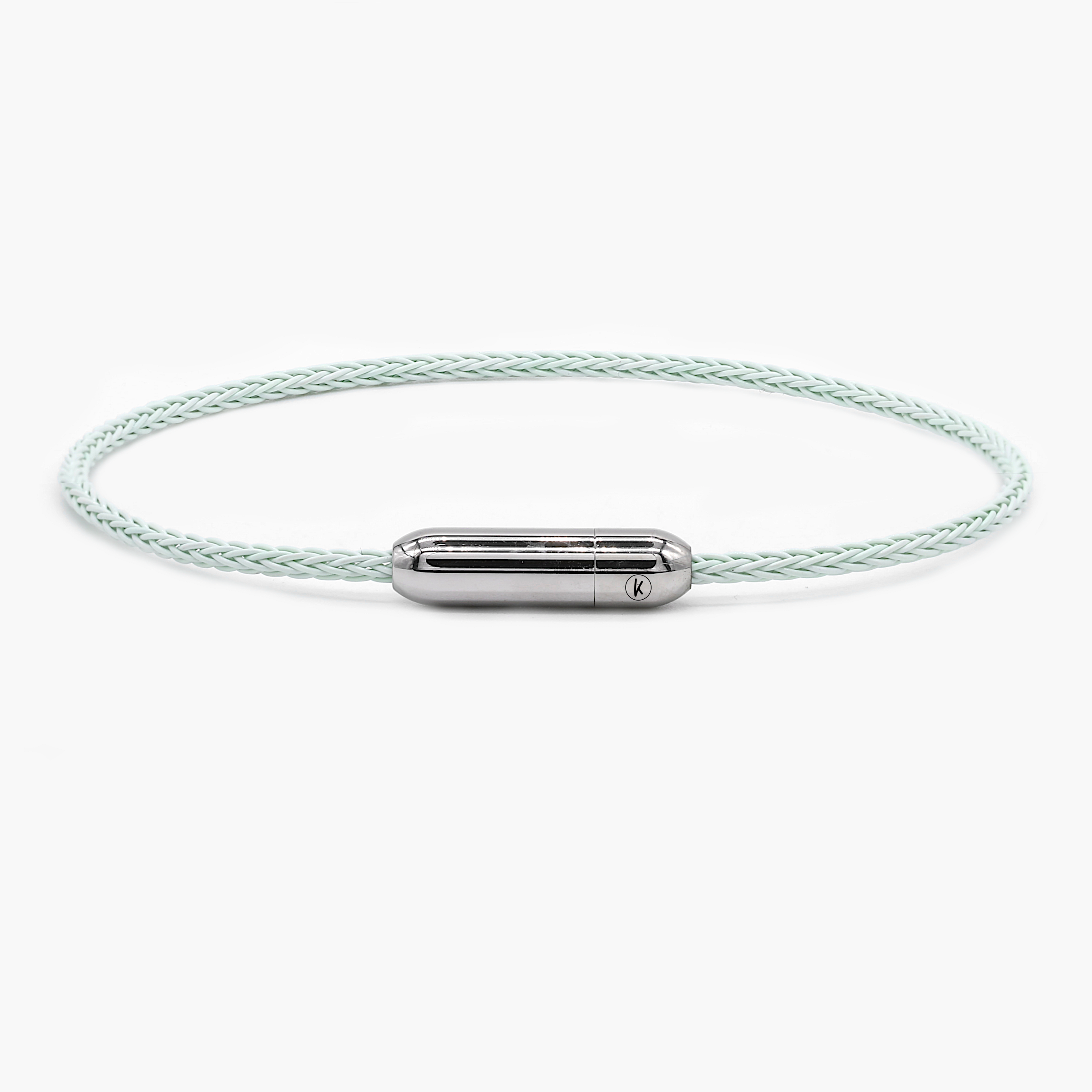 Sailing Cable Bracelet With Silver Screwing Mechanism (Off-White)-Bracelet-Kompsós