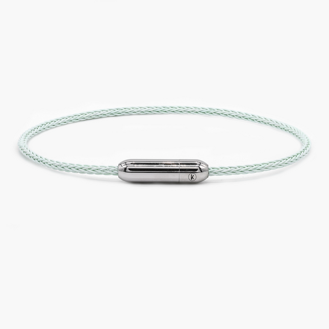 Sailing Cable Bracelet With Silver Screwing Mechanism (Off-White)-Bracelet-Kompsós