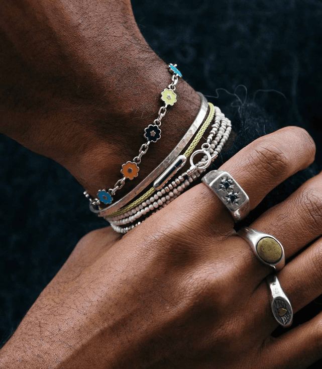 Sailing Cable Bracelet With Silver Screwing Mechanism (Red)-Bracelet-Kompsós