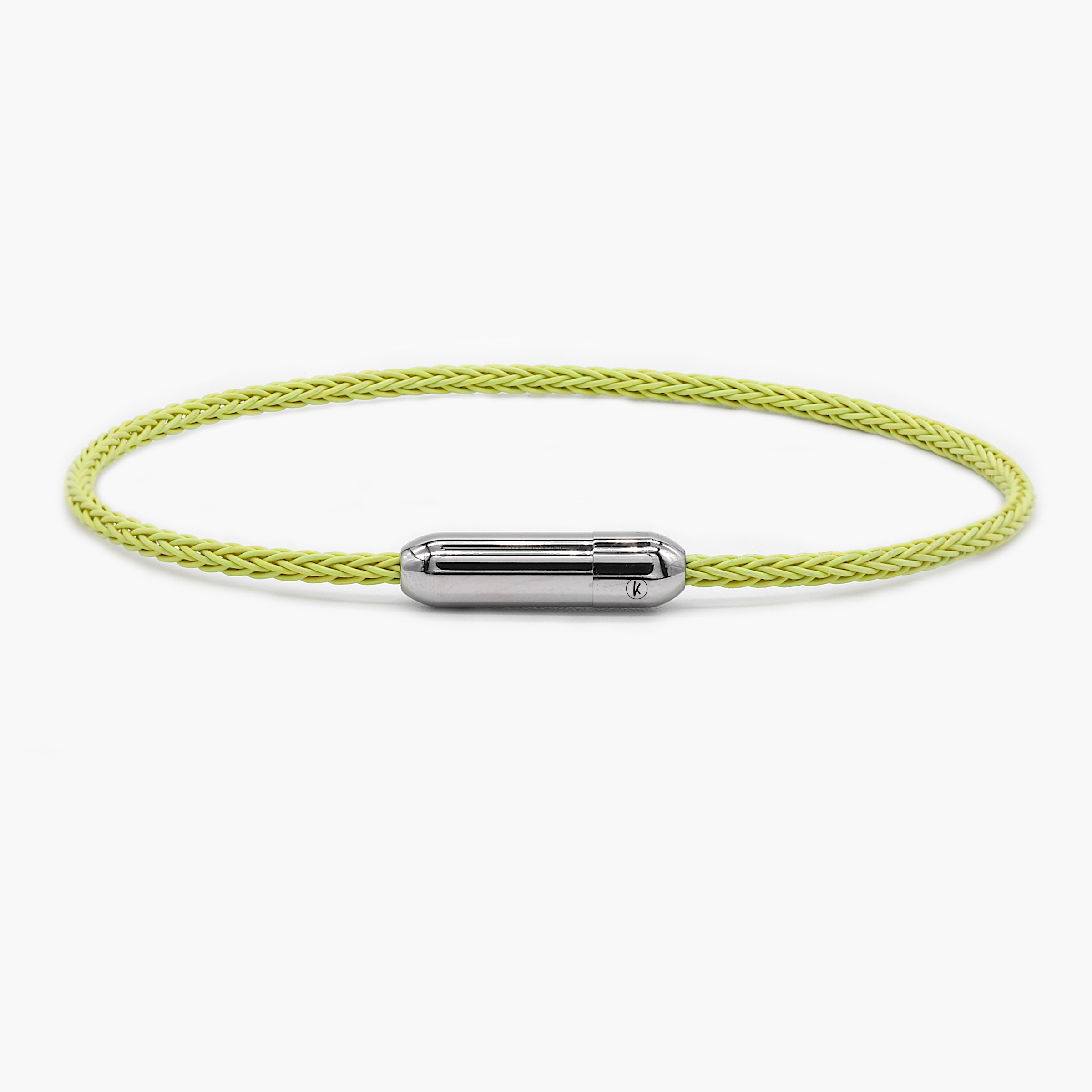 Sailing Cable Bracelet With Silver Screwing Mechanism (Tangerine)-Bracelet-Kompsós