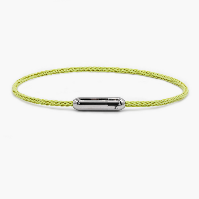 Sailing Cable Bracelet With Silver Screwing Mechanism (Yellow)-Bracelet-Kompsós