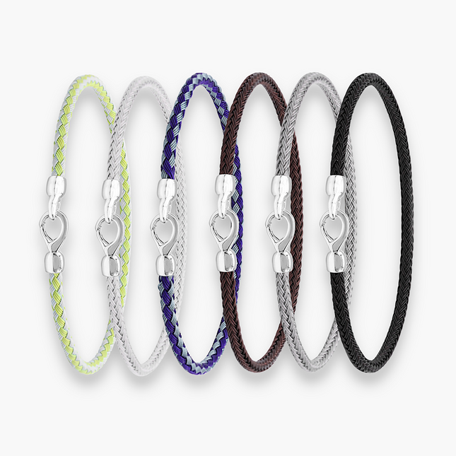 Sailing Cable "Plata" Bracelet (Black)-Bracelet-Kompsós