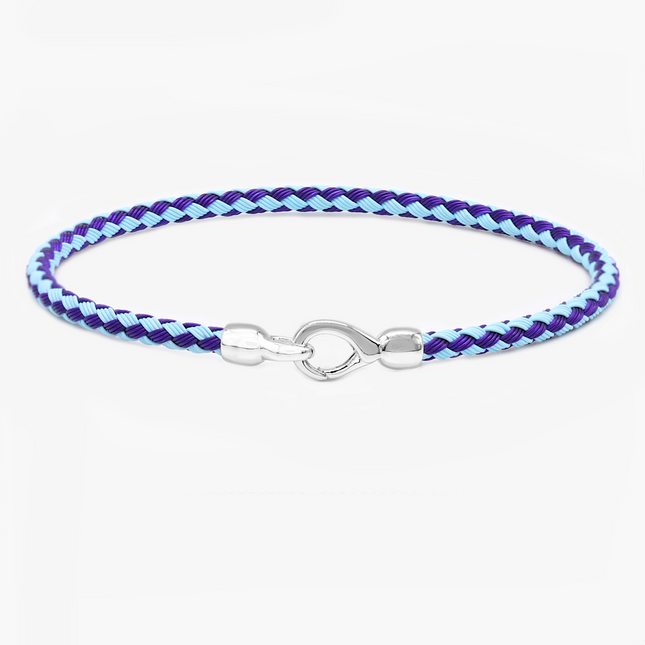 Sailing Cable "Plata" Bracelet (Shade of Blue)-Bracelet-Kompsós