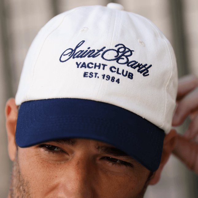 Saint Barth Yacht Club Souvenir Daddy Cap (Off-White/Blue)-Cap-Kompsós