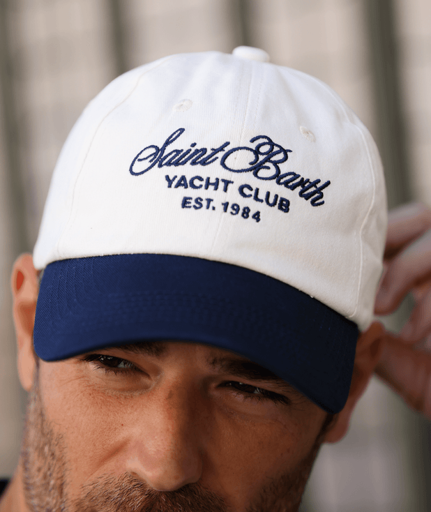 Saint Barth Yacht Club Souvenir Daddy Cap (Off-White/Blue)-Cap-Kompsós