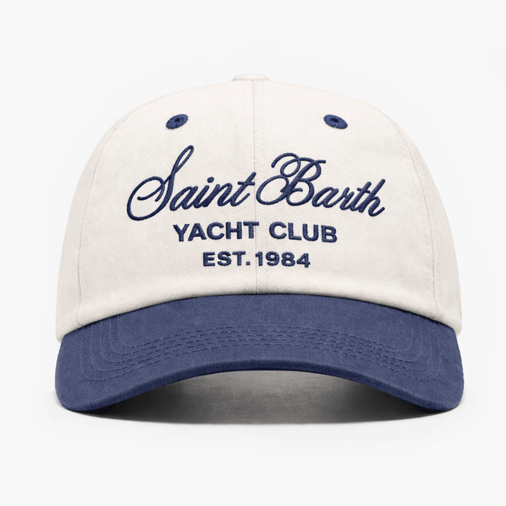 Saint Barth Yacht Club Souvenir Daddy Cap (Off-White/Blue)-Cap-Kompsós