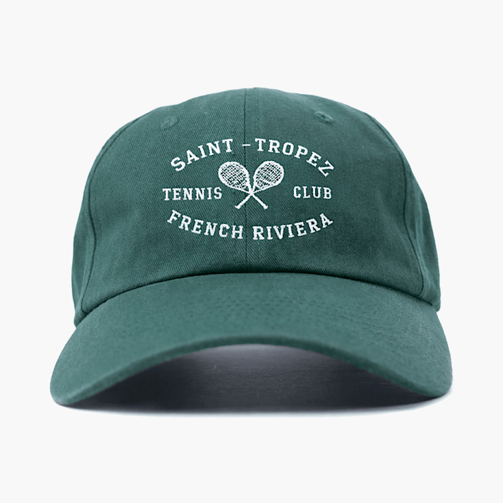 Saint Tropez Tennis Club Souvenir Daddy Cap (Bottle Green)-Cap-Kompsós