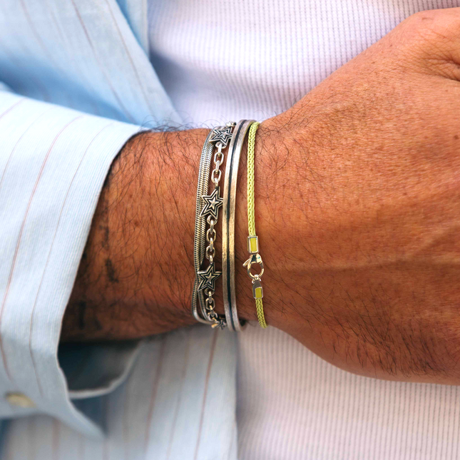 Shooting Star Sterling Silver Chain Bracelet-Bracelet-Kompsós