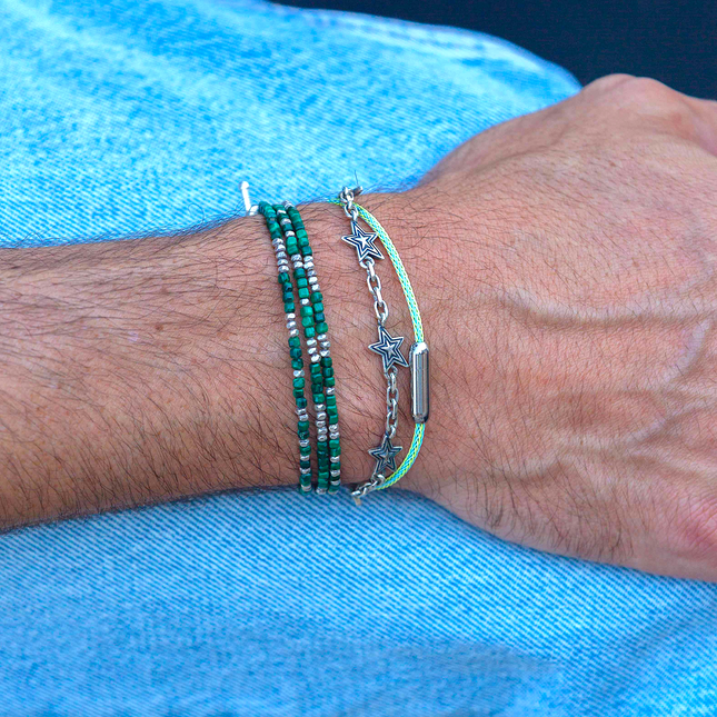 Shooting Star Sterling Silver Chain Bracelet-Bracelet-Kompsós